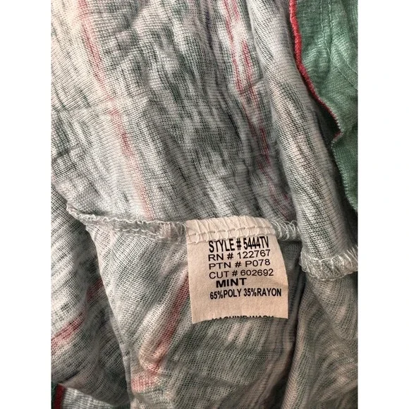 David Cline Striped Dress 3/4 Sleeve Collared Casual Tunic Green Size M - Picture 7 of 8